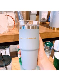 Stanley Insulated mug with straw lid, for water, Iced Tea or Coffee, Juice and Smoothie 20 oz,Blue  - Image 3