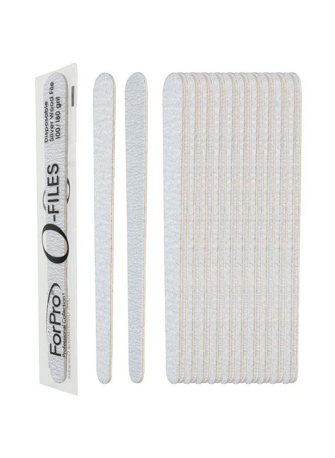 فوربرو بروفيشنال كوليكشن Forpro Ofiles Wood Board 100180 Grit Silver Double Sides مانيكير وباديكير مبرد أظافر 6 بوصة LX .75 بوصة عرض 100 قطعة - Image 3