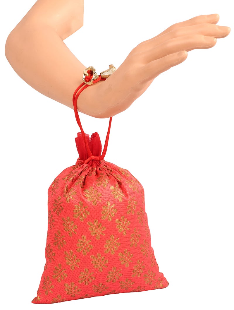 Touchstone Fabric Gorgeous Indian Traditional Paisley Motif Floral Large Drawstring Bags Pouches Potli For Gift Wedding Jewelry Packaging Bridal Party Favors Colors Set Of 20 For Women.,Multicolor - Image 4