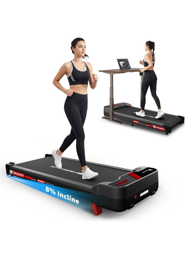 PowerMax Fitness WALKPAD-M 3HP Compact BLDC Motorized Treadmill with 8% Manual Incline for Home-Office Use with Bluetooth & Fitshow App, Walkingpad for Max User 120Kg, Top Speed 6Km/H, 950x385mm Running Deck, LED Display - Image 1