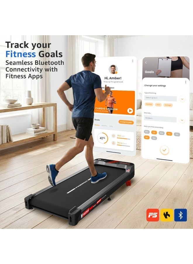 PowerMax Fitness WALKPAD-M 3HP Compact BLDC Motorized Treadmill with 8% Manual Incline for Home-Office Use with Bluetooth & Fitshow App, Walkingpad for Max User 120Kg, Top Speed 6Km/H, 950x385mm Running Deck, LED Display - Image 5