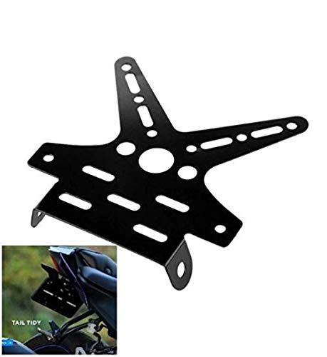 SELVIKE Adjustable Tail Tidy Number Plate Holder/License Plate Holder Bracket for Yamaha R15 V3 (Black) - Image 1