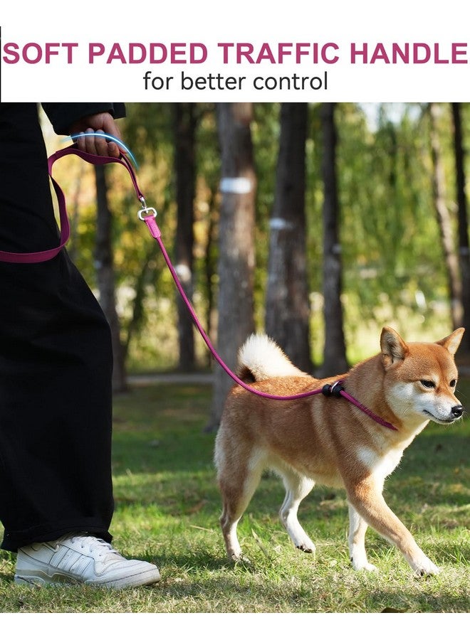 Joytale Joytale Tangle-Free Slip Leads for Dogs, 6 FT Slip Leash with Padded Double Handle, Reflective Nylon Training Leash for Small Medium Dogs 15-40 Lbs, Hot Pink  - Image 4