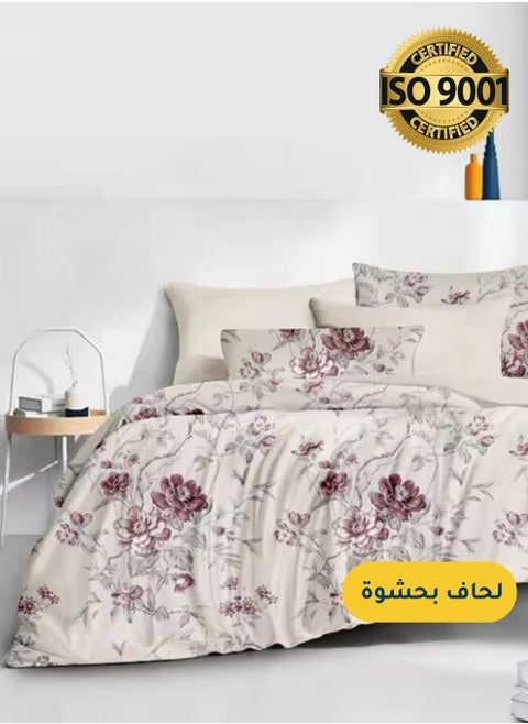 مفرش صيفي مفرد من مايكروفايبر، يناسب سرير بحجم 120 سم × 200 سم،  4 قطع، مع الحشوة، سلسلة سيلين