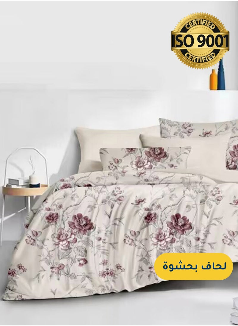 مفرش صيفي مفرد من مايكروفايبر، يناسب سرير بحجم 120 سم × 200 سم،  4 قطع، مع الحشوة، سلسلة سيلين