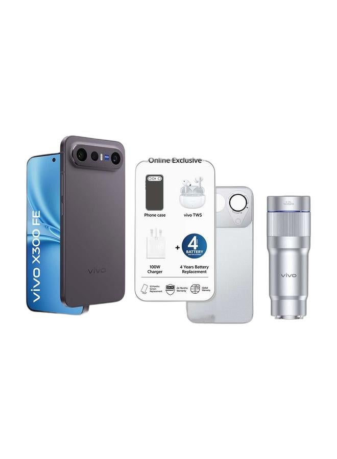 vivo X300 FE 5G Dual SIM Black 12GB RAM 256GB With Exclusive vivo Air Buds 3 And 24 Months Warranty + 1 Year Screen Replacement - Middle East Version & X300 FE Telephoto Extender Lens Kit Bundle - Image 1