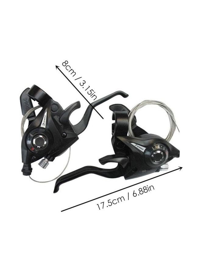 Generic - Brake Lever Combo Featuring Integrated Shifters, 3x7 Speed Shifter for optimal Bike MTB and Fixed Gear Compatibility Cables. - Image 1