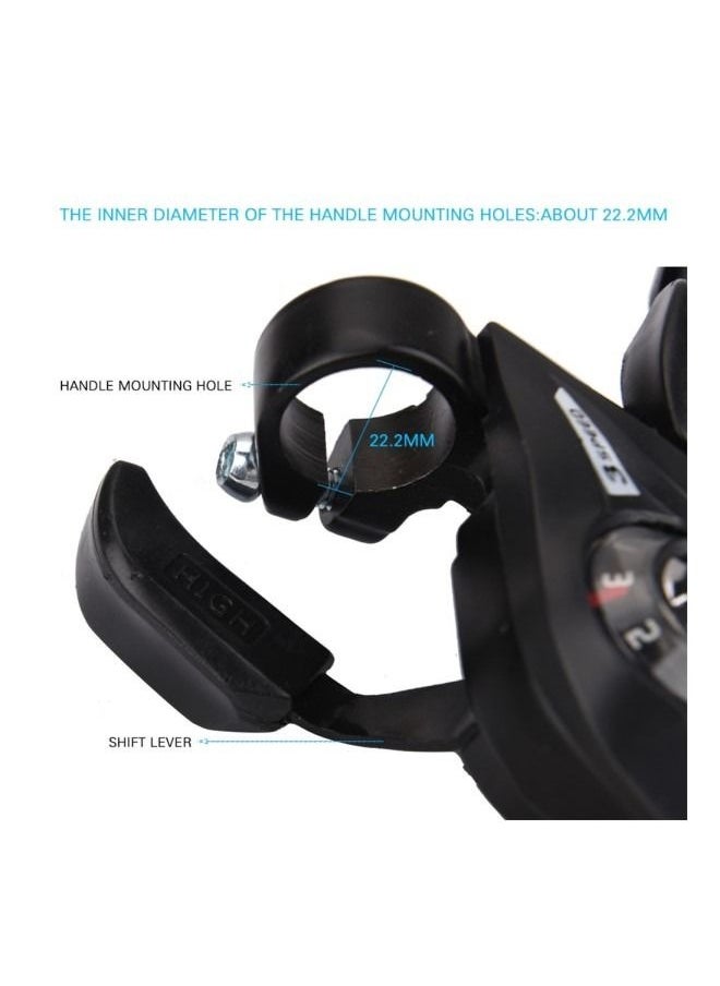 Generic - Brake Lever Combo Featuring Integrated Shifters, 3x7 Speed Shifter for optimal Bike MTB and Fixed Gear Compatibility Cables. - Image 1