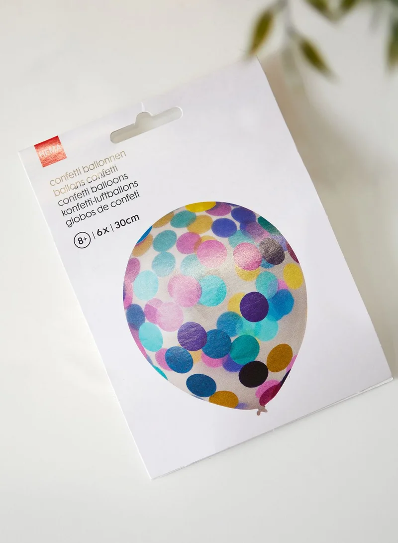 Hema Set Of 6 Confetti Balloons