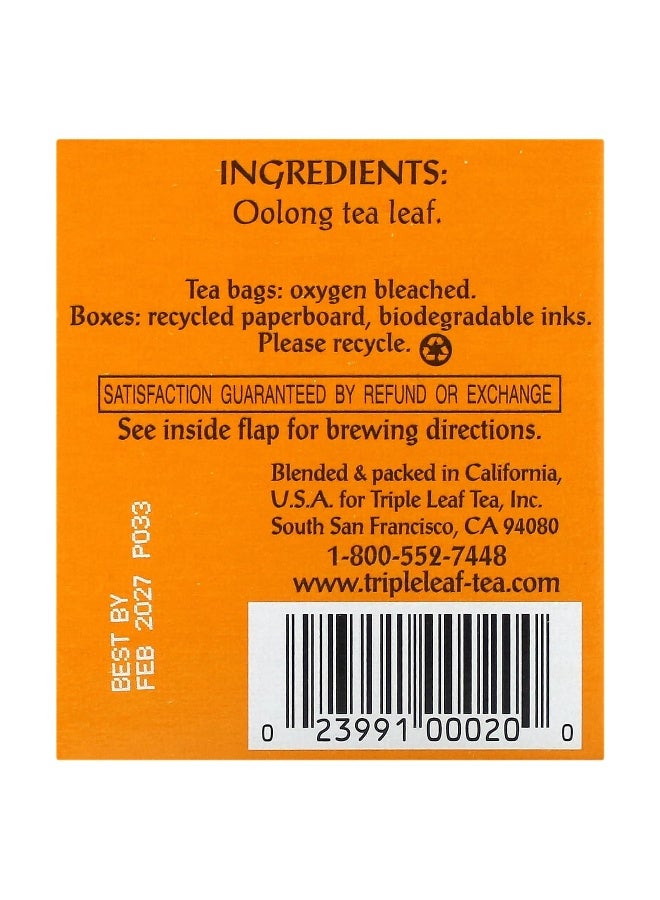 Triple Leaf Tea, Wulong Oolong Tea, 20 Tea Bags, 1.34 oz (38 g) - Image 2