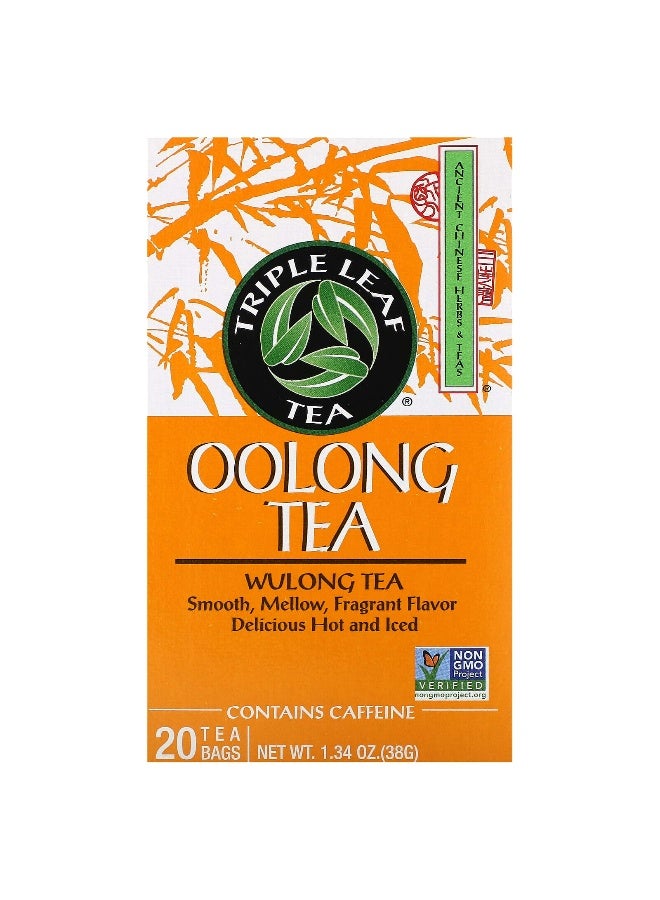 Triple Leaf Tea, Wulong Oolong Tea, 20 Tea Bags, 1.34 oz (38 g) - Image 1