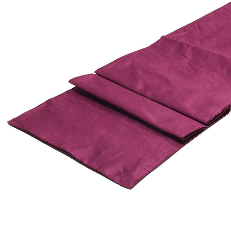 E - Ezra EEZRA Raw Silk Premium Modern 6 Seater Table Runner Cloth 72 X 13 Inch Magenta Pink - Image 3