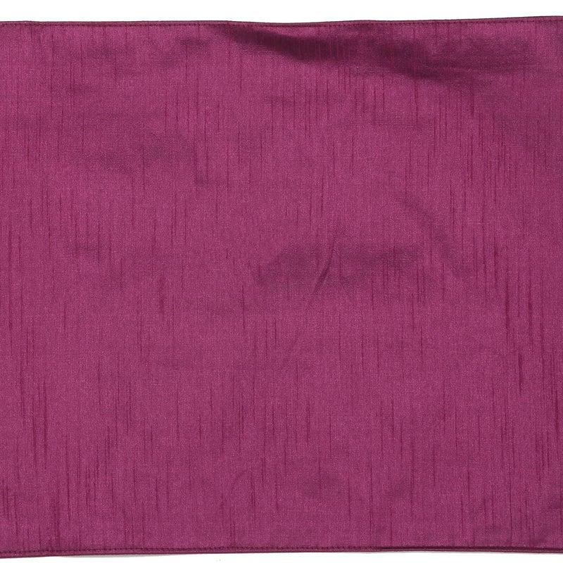 E - Ezra EEZRA Raw Silk Premium Modern 6 Seater Table Runner Cloth 72 X 13 Inch Magenta Pink - Image 4