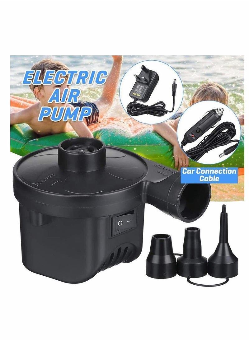 Y&D Electric Air Pump, Camping Pumps Inflator, Deflator for Airbeds, Paddling Pools, Toys, Inflatable Sofa, Raft Mattress, with 3 Nozzles, 50W  - Image 1
