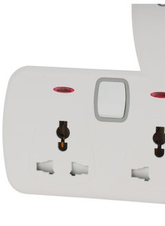 Olsenmark Olsenmark Universal Multi Plug Extension Socket Adapter with 2 USB, 3 Way Wall Charger Electrical Power Extender Outlet Charging Station  - Image 4
