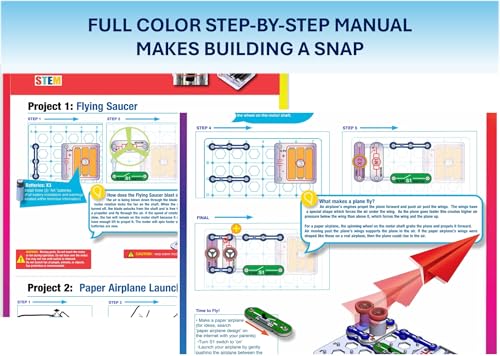 Snap Circuits مجموعة ألعاب العلوم / STEM من Snap Circuits Flight Deck | للأعمار 8+ | هدية بناء للأولاد والبنات - Image 4