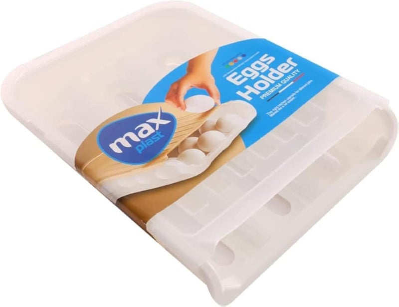 منظم بيض بلاستيكي من ماكس بلاست بألوان متنوعة