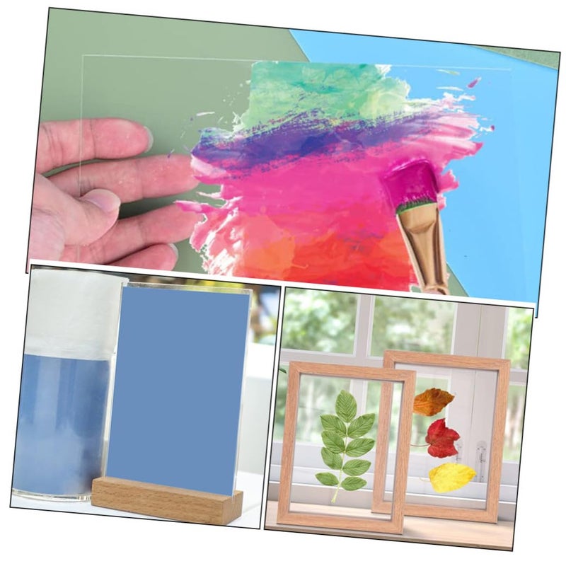 10pcs Clear Acrylic Sheets Picture Frame Panels for Crafts Wedding Decor Displays - Image 4
