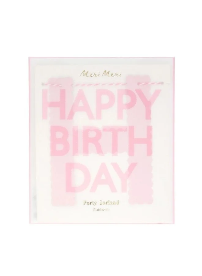 Meri Meri Pink Happy Birthday Garland