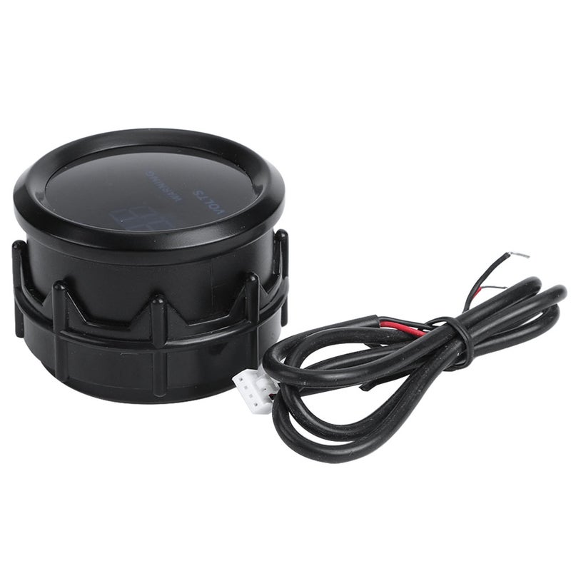 2in/52mm Car Voltage Meter Digital Black Shell Digital Display Voltage Gauge 12V - Image 1