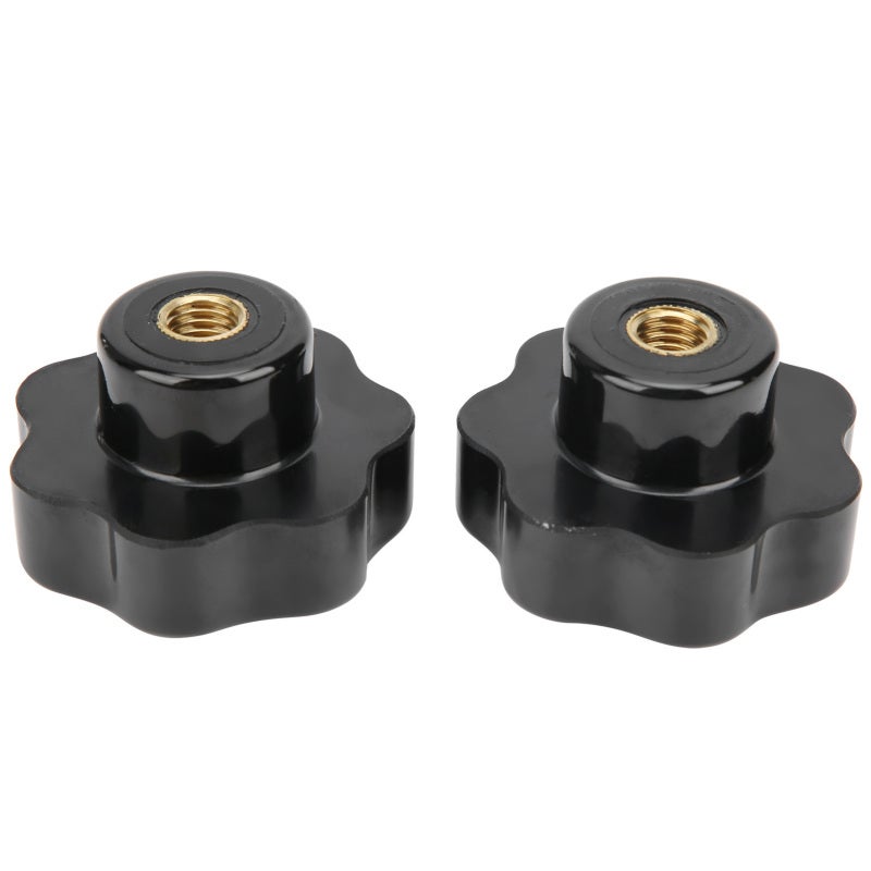 Female Thread Clamping Knob 7 Star Shape Engineering Plastic Handle - Corrosion Resistant Wear Resistant Brass Thread Clamping Knob for Industrial Machine Tool Use - Image 2