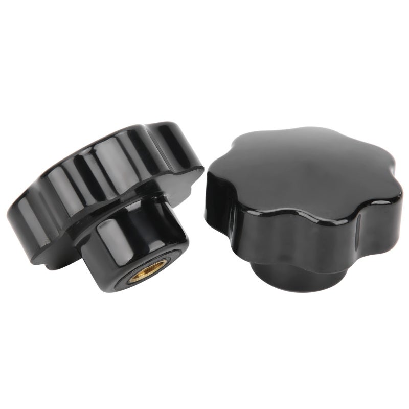 Female Thread Clamping Knob 7 Star Shape Engineering Plastic Handle - Corrosion Resistant Wear Resistant Brass Thread Clamping Knob for Industrial Machine Tool Use - Image 3