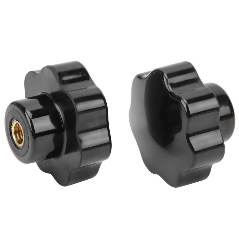 Female Thread Clamping Knob 7 Star Shape Engineering Plastic Handle - Corrosion Resistant Wear Resistant Brass Thread Clamping Knob for Industrial Machine Tool Use - Image 5