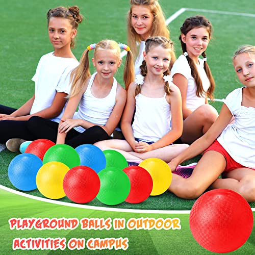 Jerify 12 Pcs Playground Balls Bulk 10 Inch Kickball Bouncy Balls for Kids Inflatable Bouncing Handball for Kids Adults Indoor Outdoor Games Gym Picnic Camp Yoga Exercise - Image 3