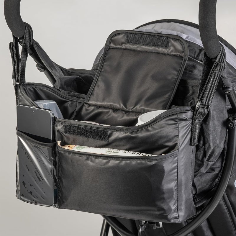 Tiny Twinkle Universal Stroller Organizer with Adjustable Strap  Waterproof Stroller Caddy Fits Baby Jogger Nuna Graco Donna and Bugaboo StrollersBlack - Image 5