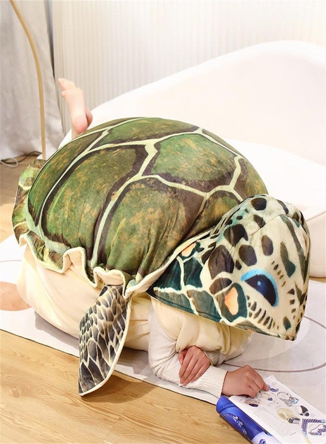 CARTBAE Creative Wearable Turtle Shell Pillows Soft and Breathable Turtle Pillows Plush Toy Party Cosplay Turtle Stuffed Animal,23.6 inches - Image 5