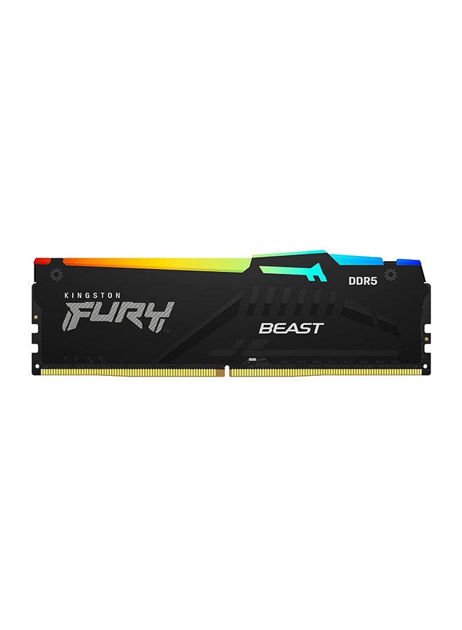 Kingston Fury Beast RGB 16GB 6000MT/sec DDR5 CL40 DIMM Desktop Memory Single Module KF560C40BBA-16/ - Image 1