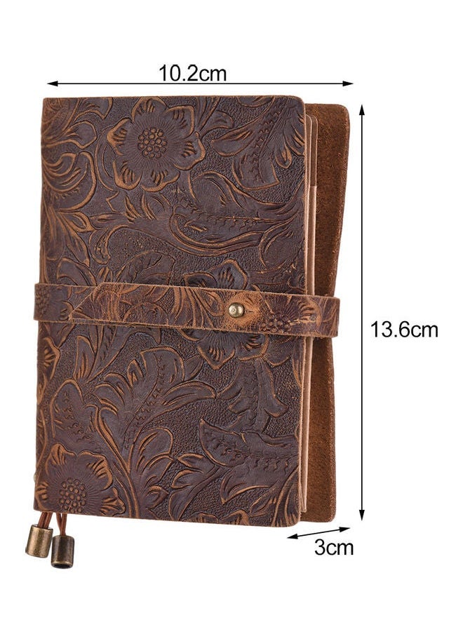 Vintage Embossed Flower Pattern Notebook Brown - pzsku/ZF5756B66BAE085EAF367Z/45/_/1698037765/5b5ee52f-125b-496a-b53c-99c57ffb09ee