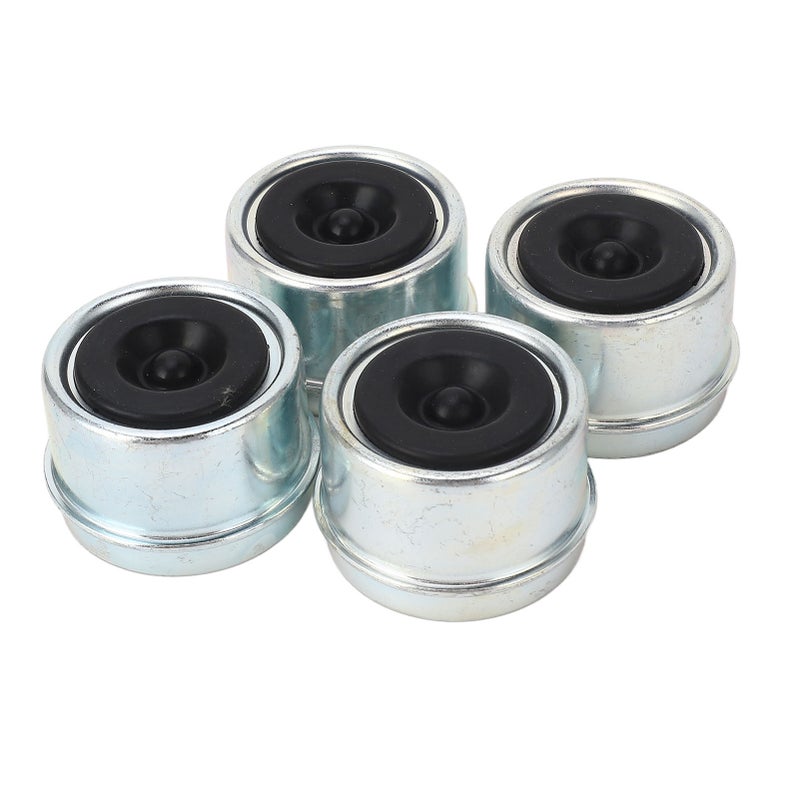 4pcs 1.98in Trailer Bearing Dust Cap Trailer Axle Oil Cap with Rubber Plugs for 2000 to 3500 Lbs Trailer Wheel Hubs - Image 1