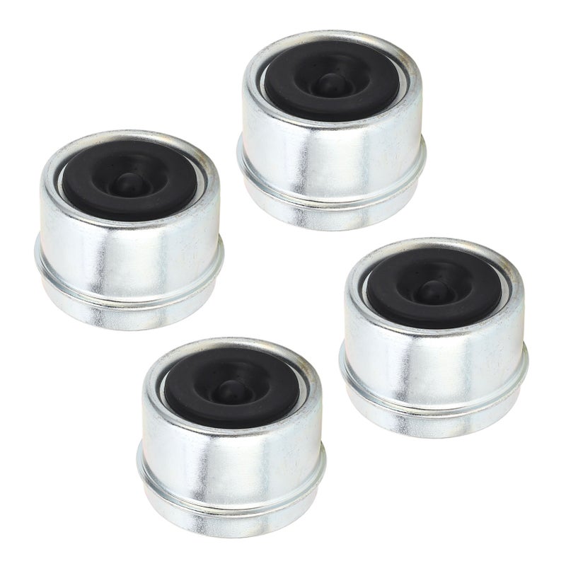 4pcs 1.98in Trailer Bearing Dust Cap Trailer Axle Oil Cap with Rubber Plugs for 2000 to 3500 Lbs Trailer Wheel Hubs - Image 2
