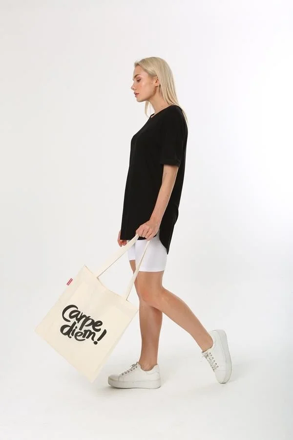 Baghashtag Carpe Diem Printed Cloth Bag