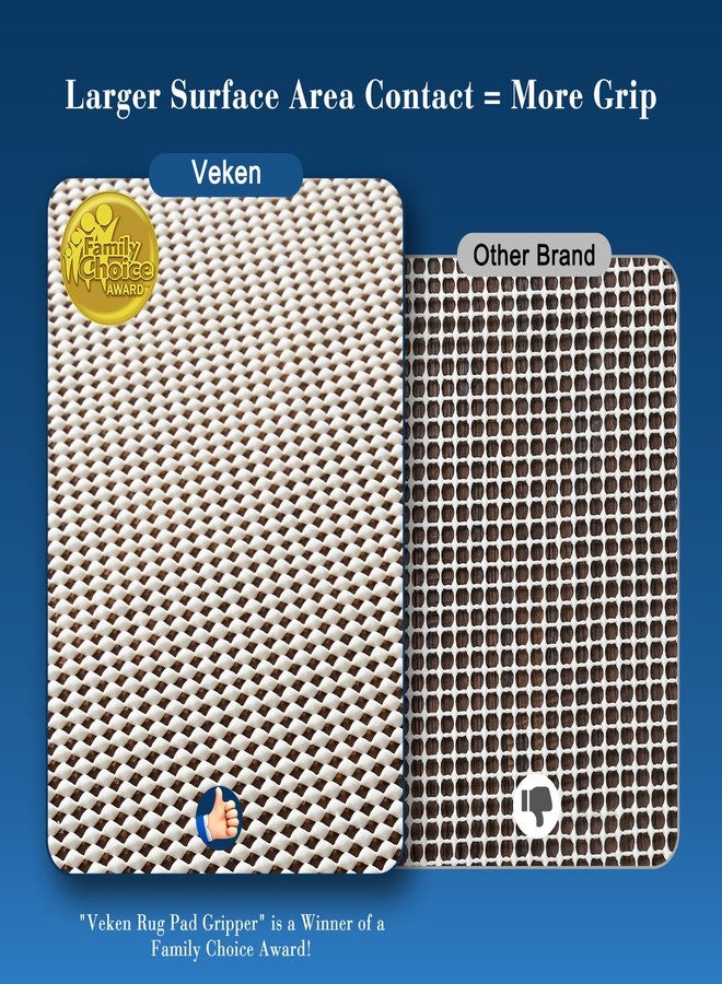 Veken Runner Rug Pad Gripper for Hardwood Floors, Non Slip 2.5x9 Ft Rug Pads for Area Rugs, Thick Rug Grippers for Tile Floors, Under Carpet Anti Skid Mat, Keep Your Rugs Safe and in Place - Image 2