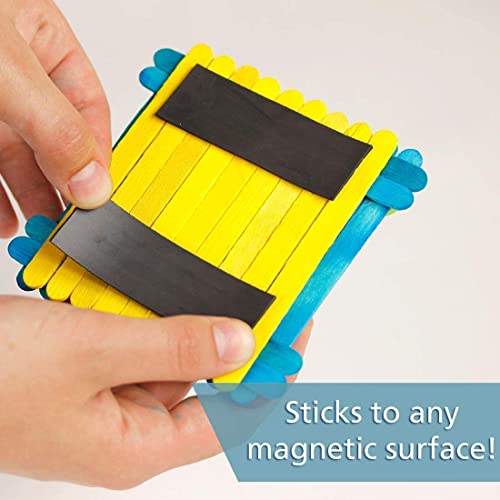 KRAFTMASTERS Pack of 1 Craft Magnets Self Adhesive Flexible Magnetic (2cm x 1m) Paper Holder, Photo Gallery Magnets, Fridge Magnet, Kitchen Organizers Magnet, Multipurpose Office Magnets - Image 5