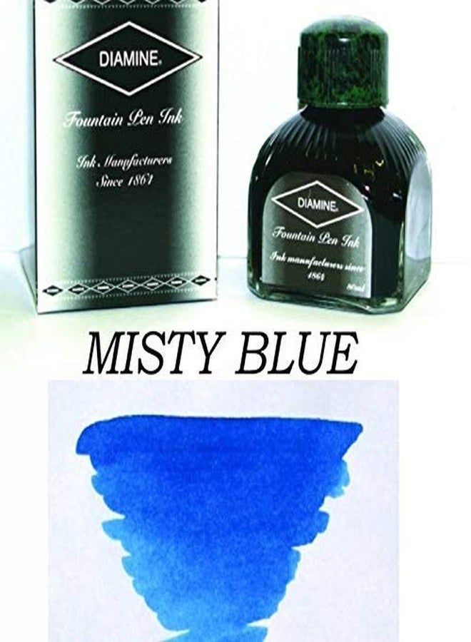 Diamine Fountain Pen Bottled Ink, Misty Blue 80 ML