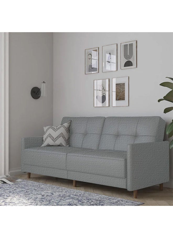 Soufa Dibaj Odessa | 2-Seater Sofa Upholstered In Velvet 193x85x86 cm  - Light Grey - Image 2