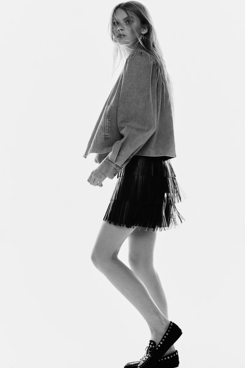 اتش اند ام جاكيت دنيم بقصّة فضفاضة