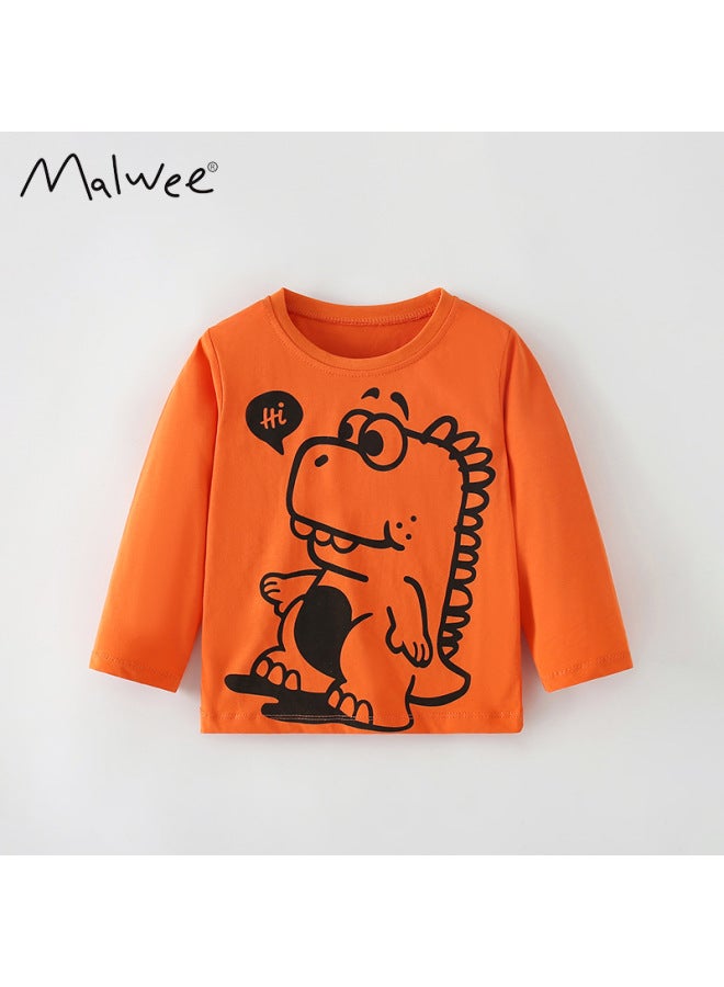 Malwee Boys' Base Layer Shirt, Styles, European And American Mid-small Children's Fashionable Long-sleeve Children's T-shirt