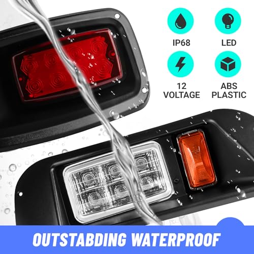 Drive-up Golf Cart LED Light Kit for EZGO TXT 1995-2014 Gas and Electric Moedels, Basic Complete EZGO Headlights and Tail Lights - Image 2