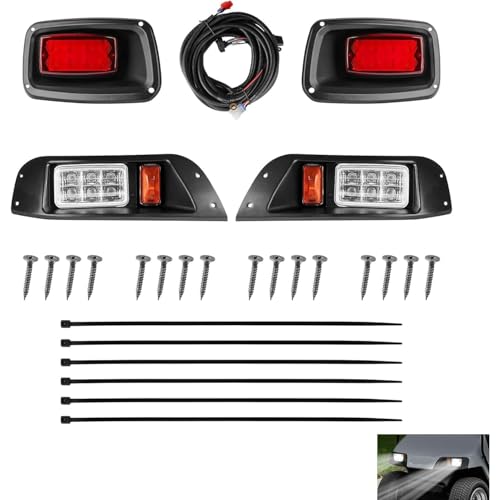 Drive-up Golf Cart LED Light Kit for EZGO TXT 1995-2014 Gas and Electric Moedels, Basic Complete EZGO Headlights and Tail Lights - Image 1