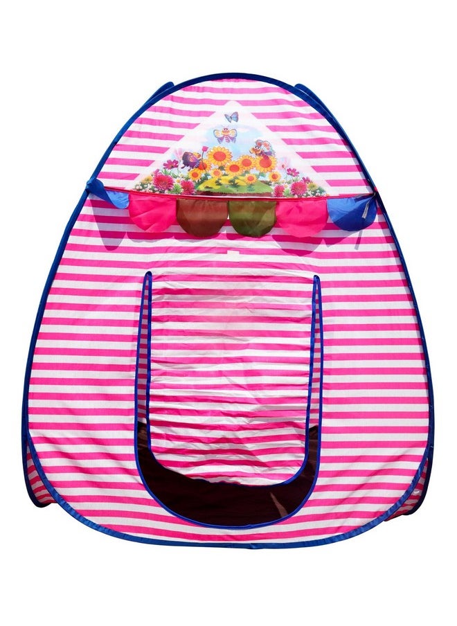 HomeCute Homecute Igloo Type Foldable Popup Kid's Play Tent House (Small Size Pink-White)  - Image 2