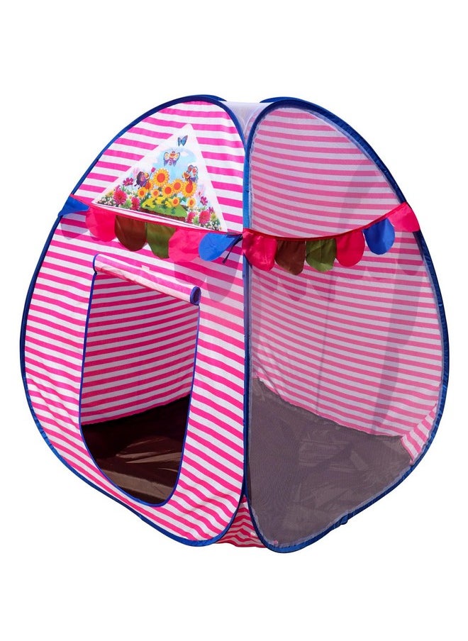 HomeCute Homecute Igloo Type Foldable Popup Kid's Play Tent House (Small Size Pink-White)  - Image 4