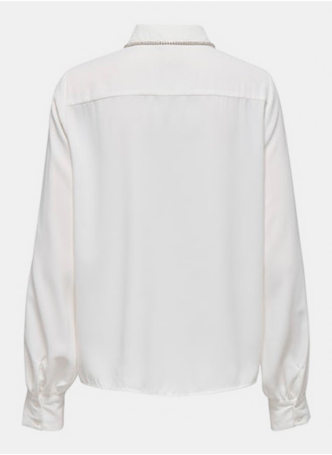 ONLY Onlisia Vinea Life Ls Embelis Shirt Wvn  - Image 2