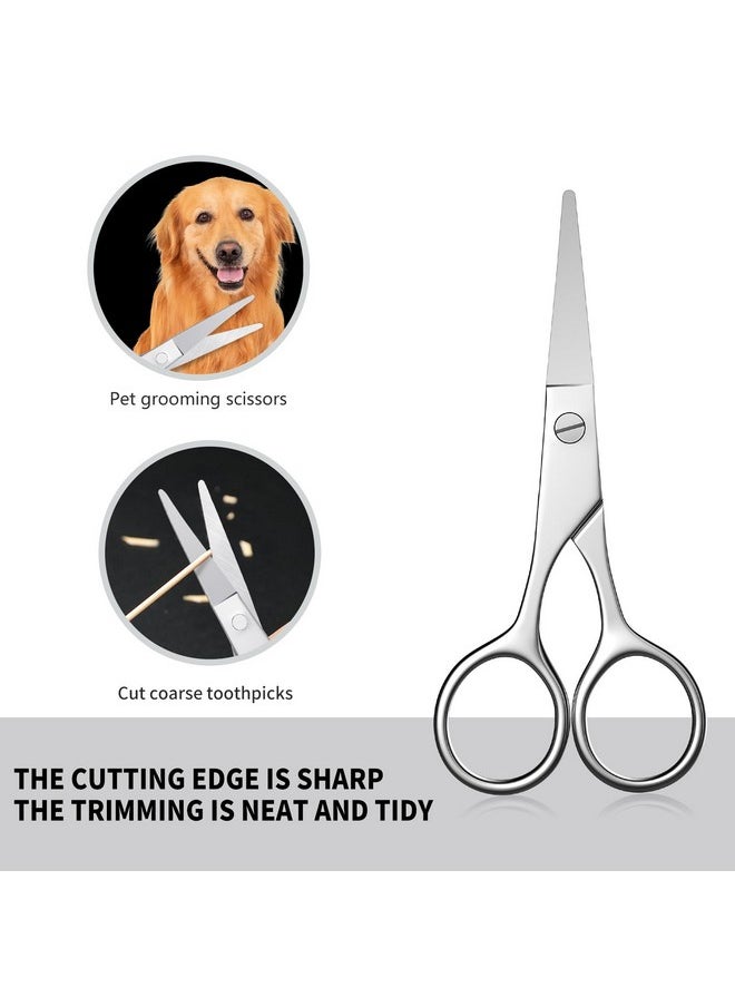 AsonTao - Small Scissors Eyebrow Scissors Nose Hair Scissors Professional Grooming Scissors For Hair Eyelashes Nose Eyebrow Trimming Mustache. Round Tip Design. Asontao (Small Scissors Round Design) - Image 1