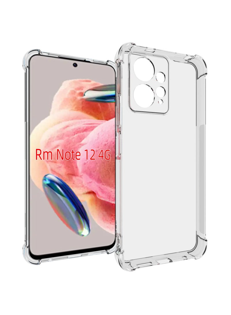 URBBKING غطاء حماية واقٍ لهاتف Xiaomi Redmi Note 12 4G شفاف - Image 1