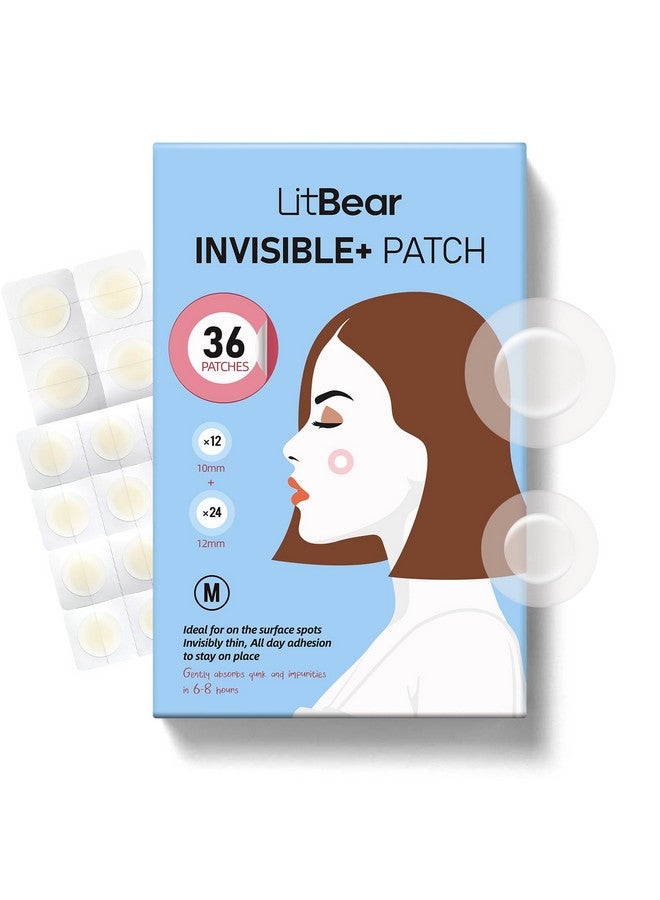 LitBear LitBear Pimple Patches, Upgraded Invisible Acne Cover Patch, Hydrocolloid Acne Patches for Face with Salicylic Acid, Zits Patches for Acne, Bleimish, Pimple Stickers Acne Dots  - Image 1