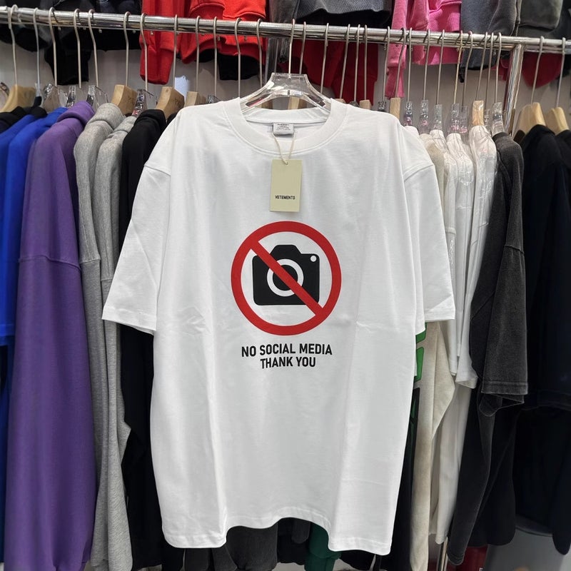 Vtm Icon New Fashion Logo Embroidery Small Label Loose Casual Short Sleeve T-Shirt For Men And Women - Image 3
